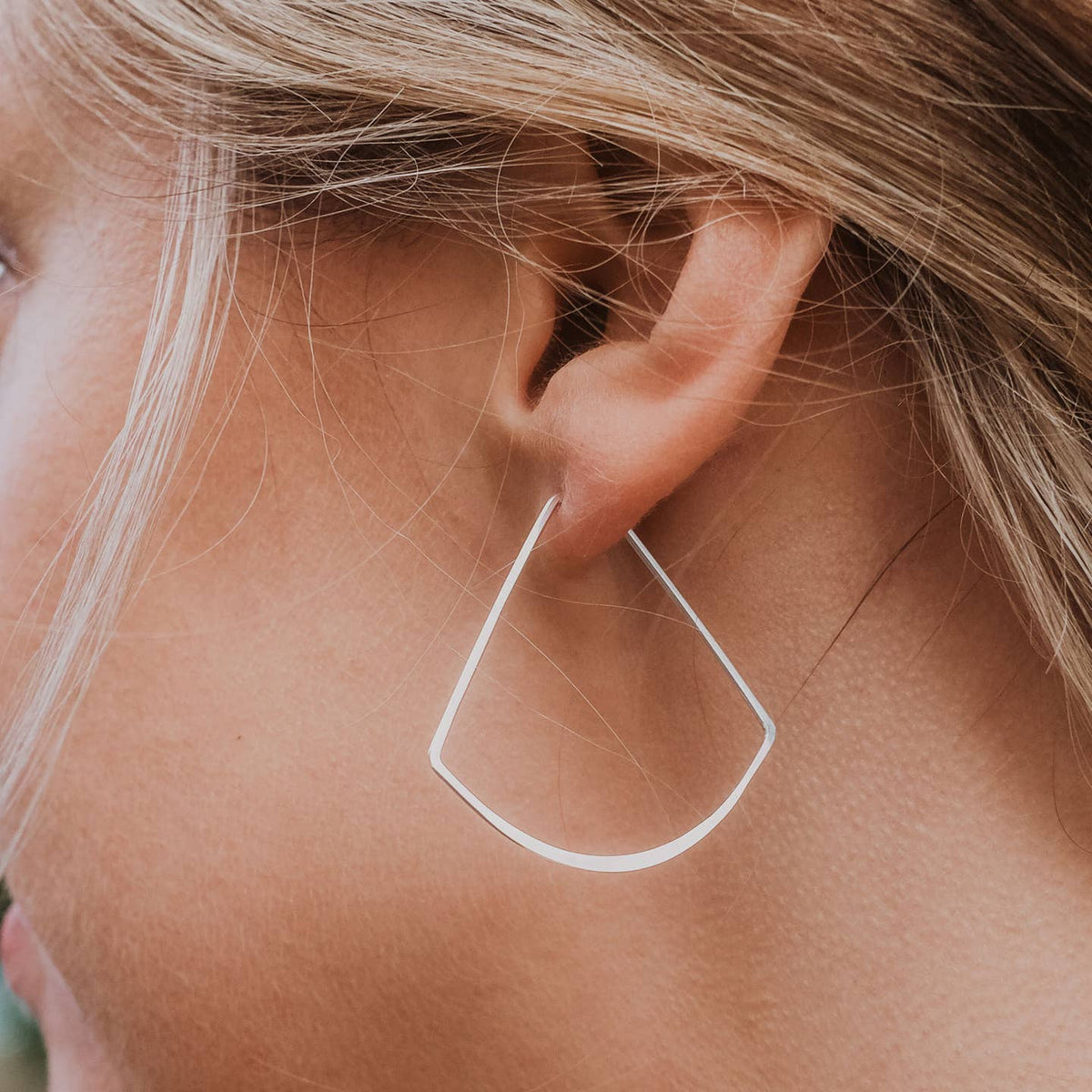 Fan Hoop Earrings