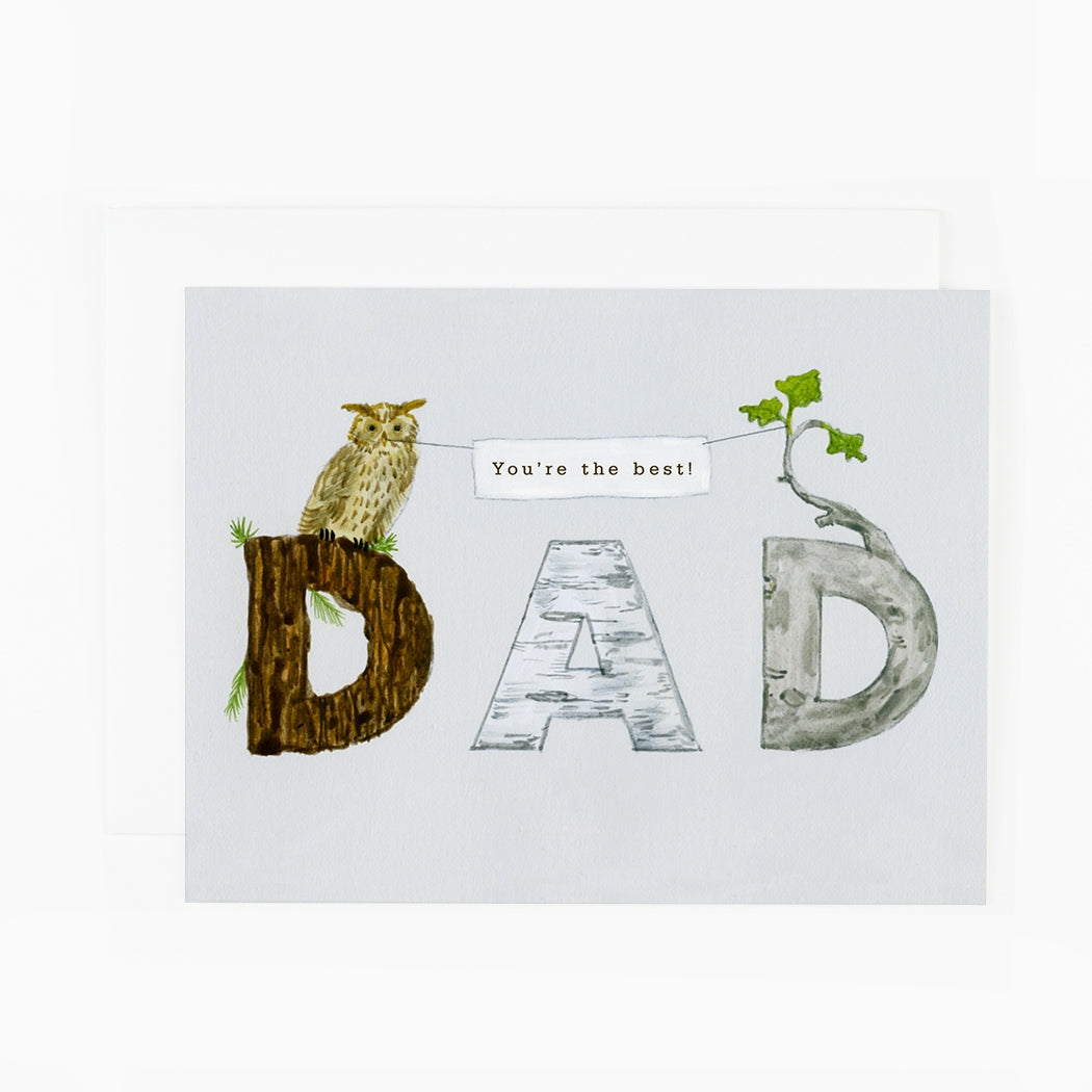 Dad Whooooo Best Card