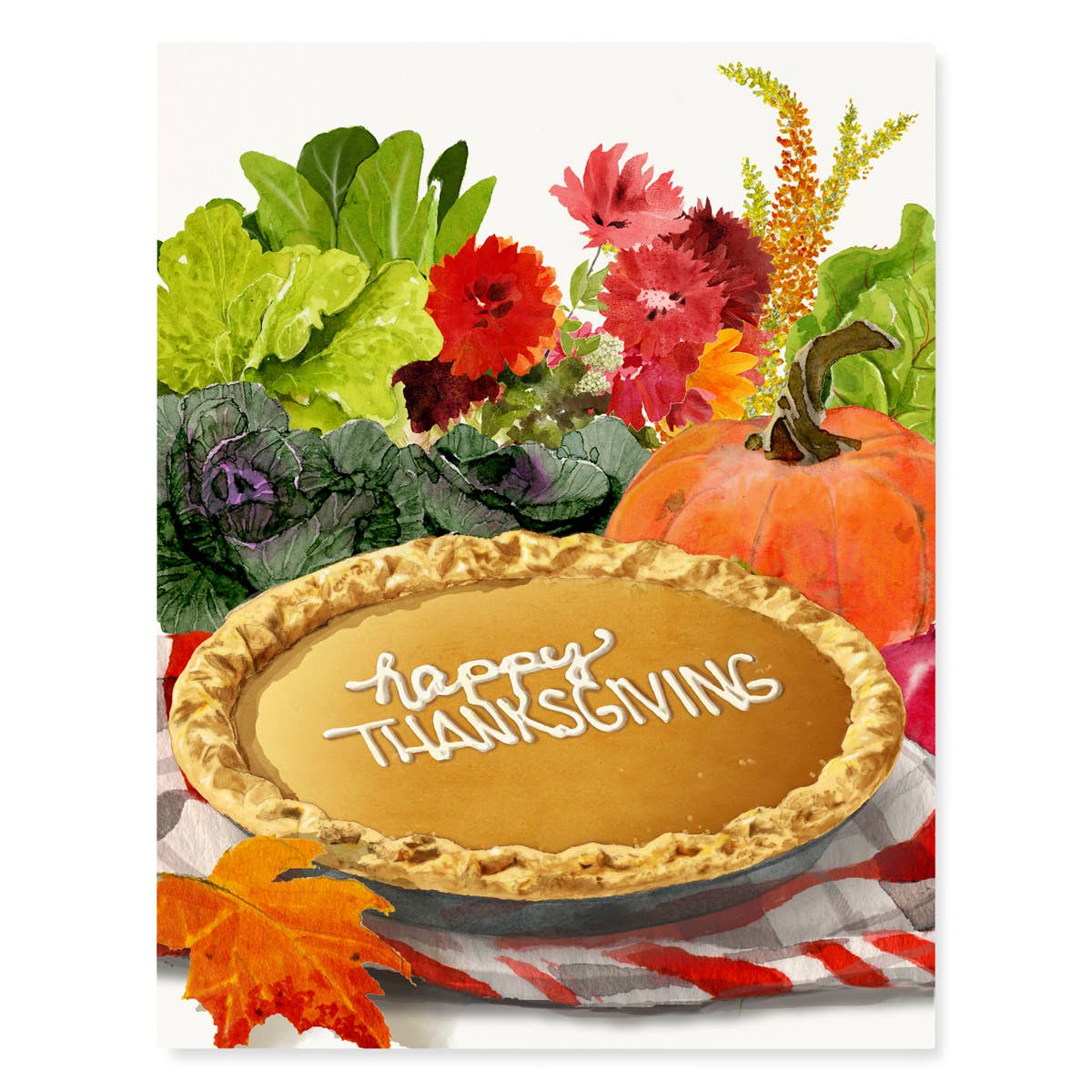 Pumpkin Pie Thanksgiving Card