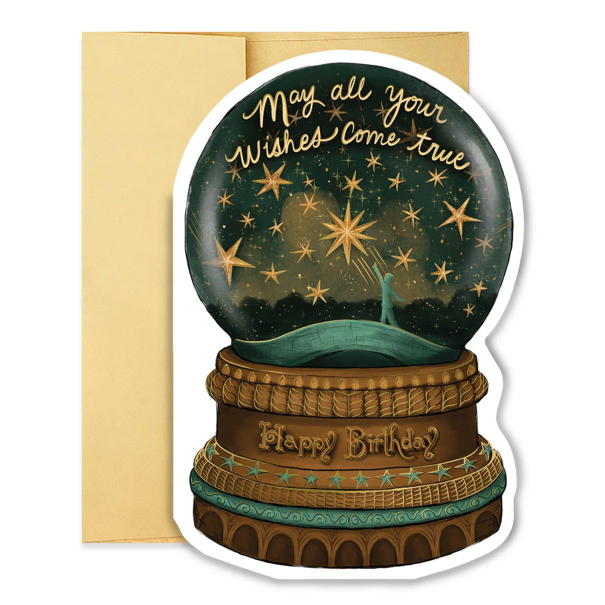Birthday Wishes Snowglobe Card