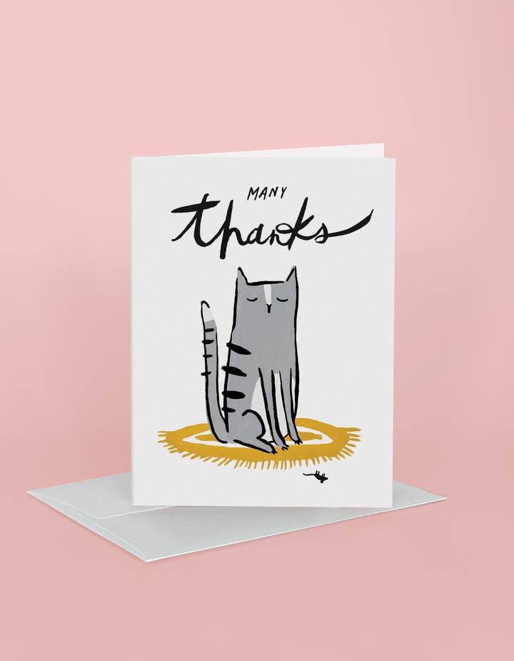 Many Thanks Cat Card