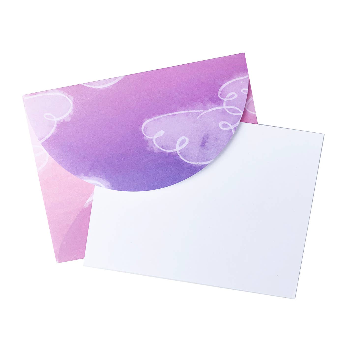 Clouds Patterned Envelope Note Card Set