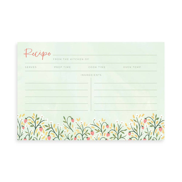 Strawberries Recipe Card Pack