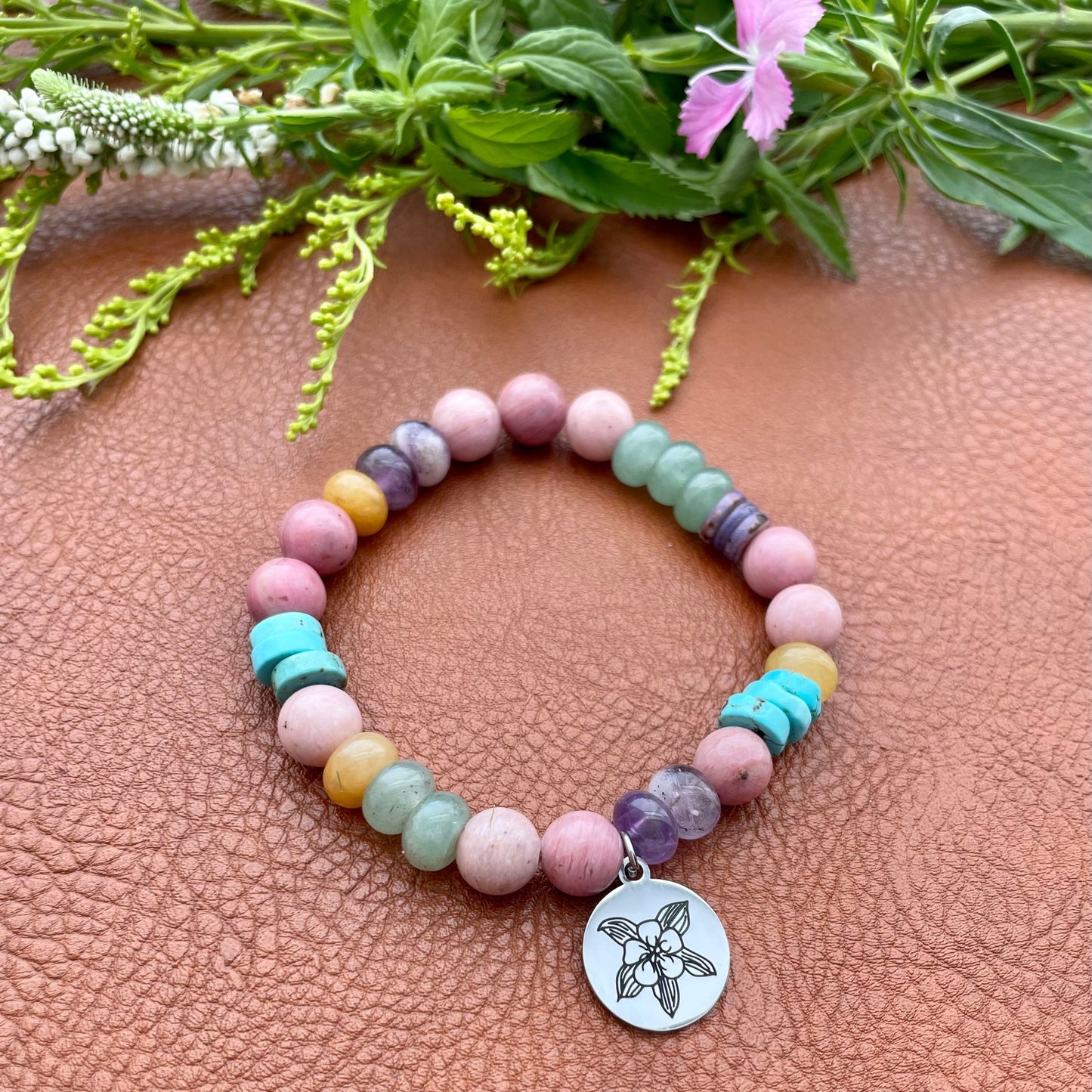 Colorado Wildflowers Gemstone Bracelet