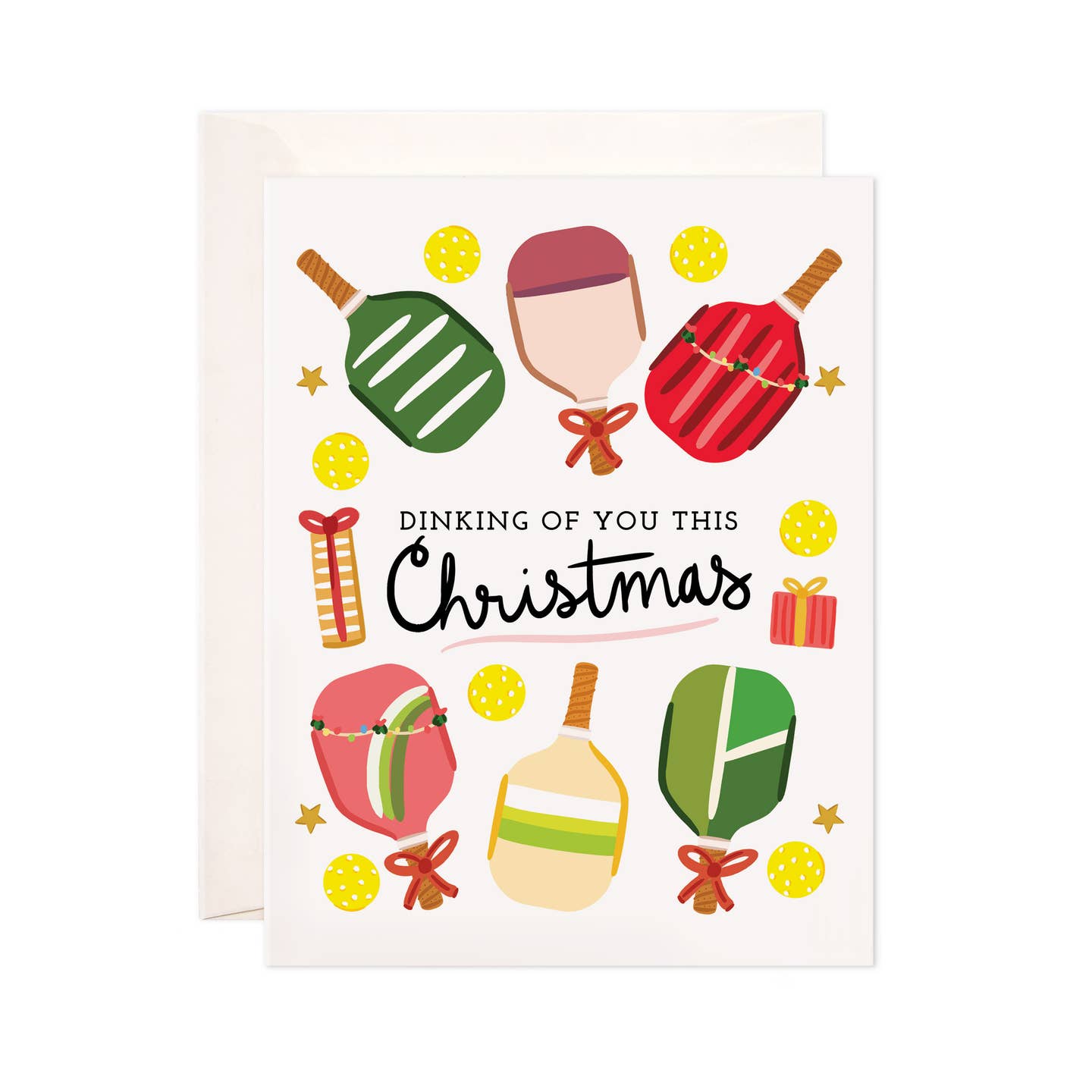 Dinking Christmas Pickleball Card