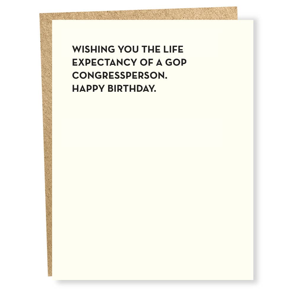 SP #874: Life Expectancy Congress Card
