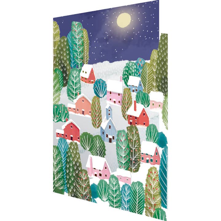 Snowy Village Lasercut Card