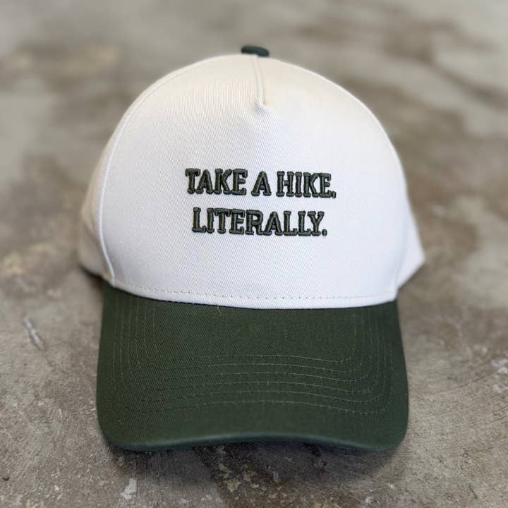 Take A Hike Literally Embroidered Trucker