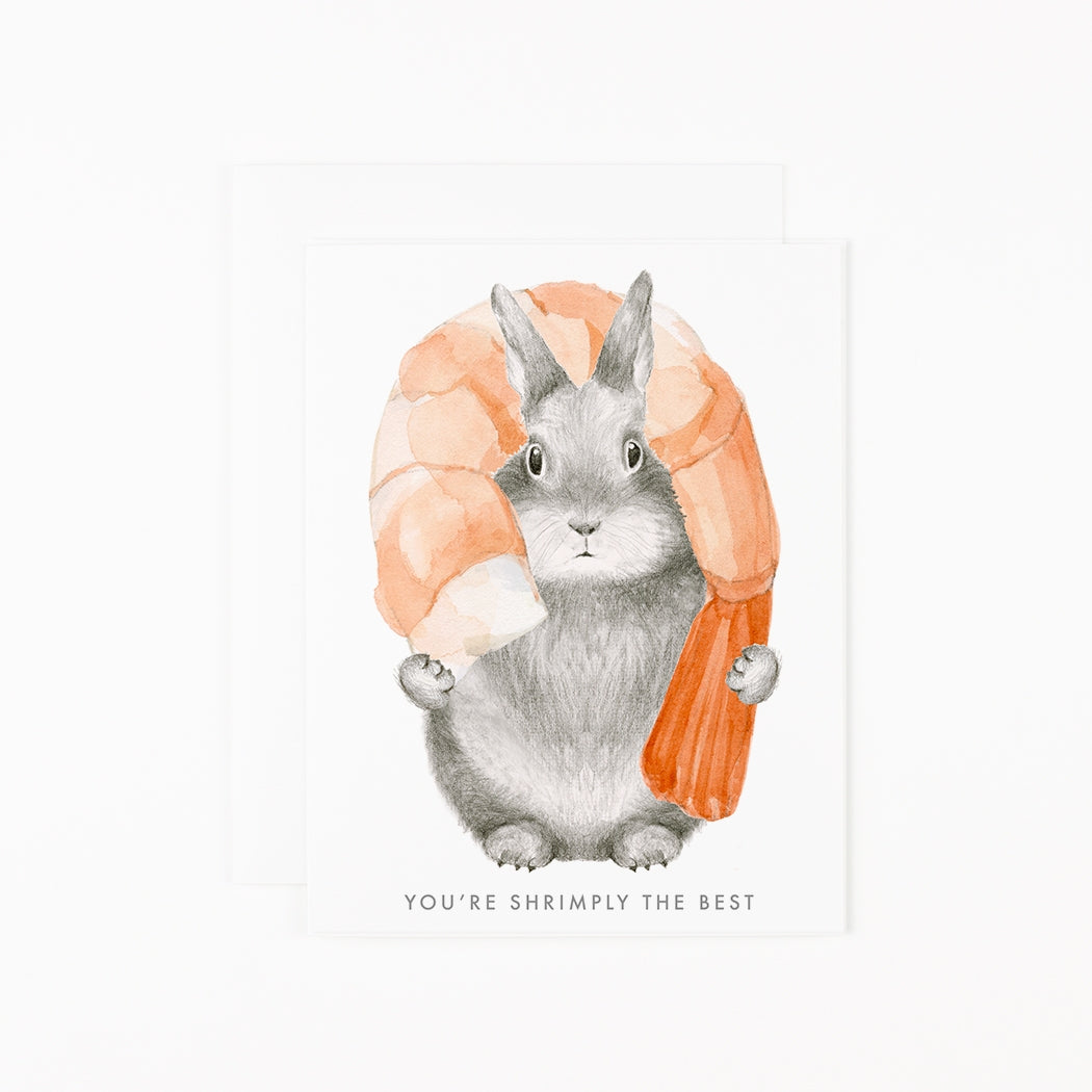 Shrimply the Best Bunny Card