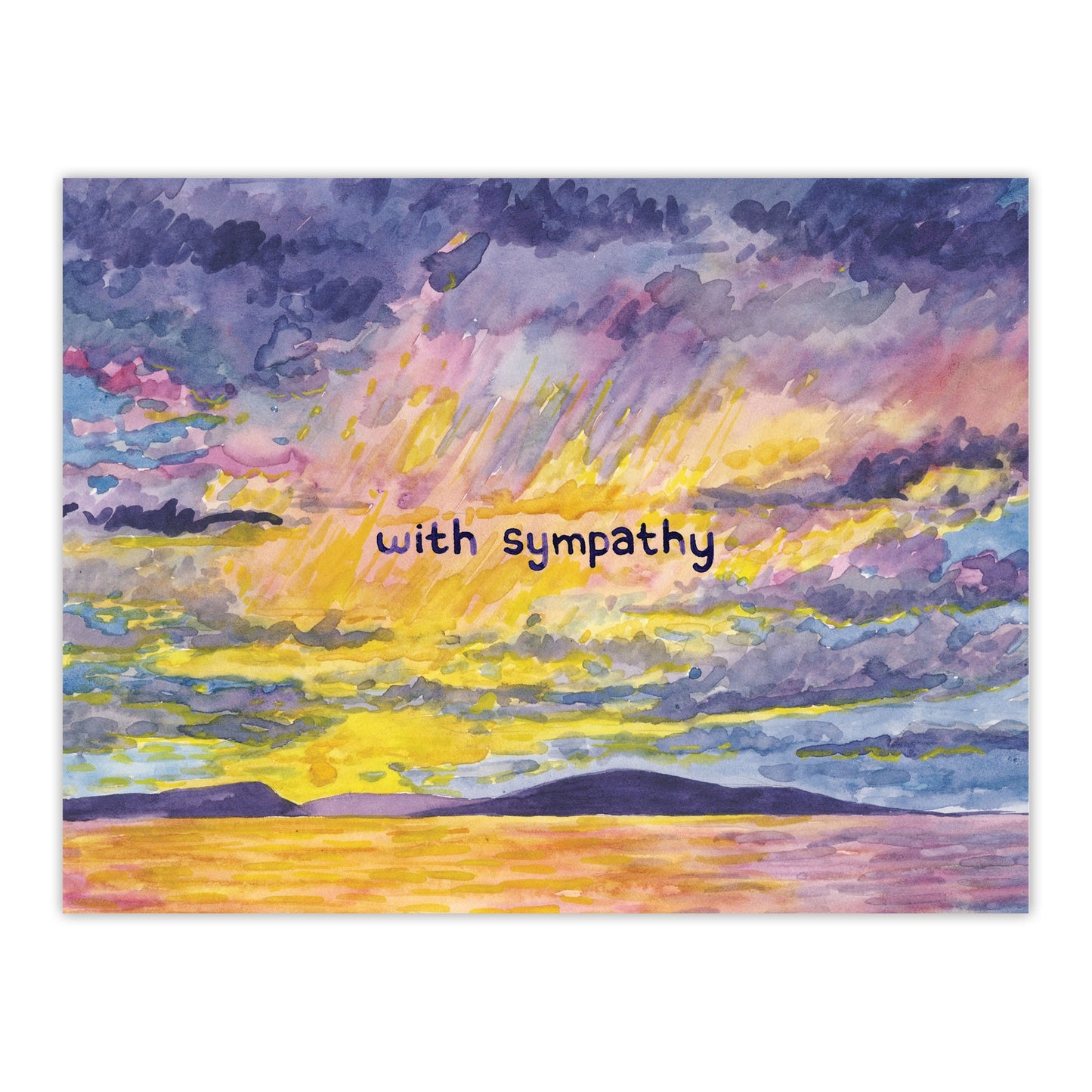 With Sympathy Sunset Card