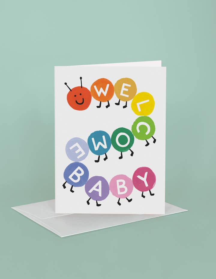 Caterpillar Baby Card