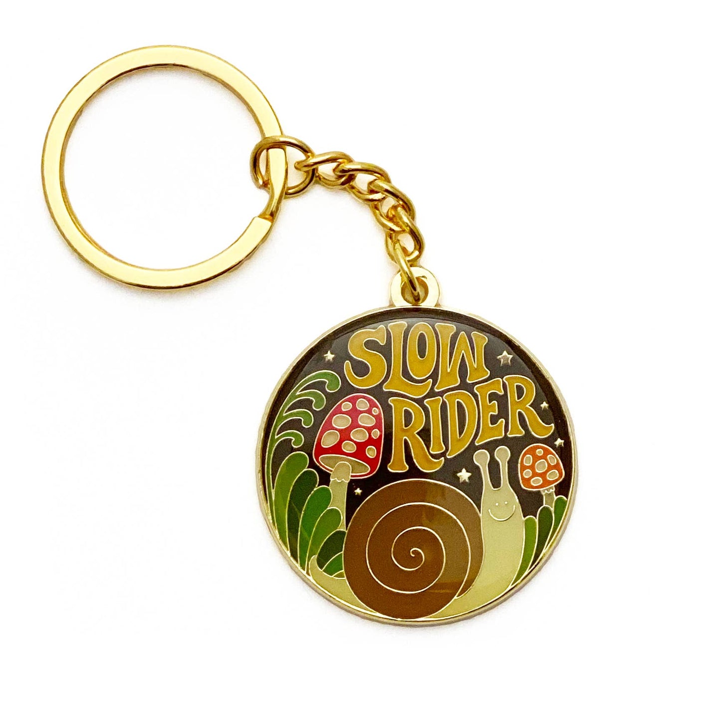 Slow Rider Snail Keychain