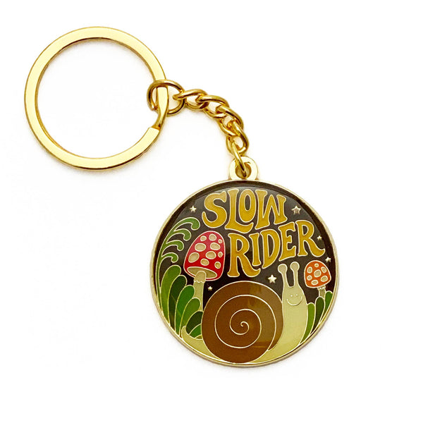 Slow Rider Snail Keychain