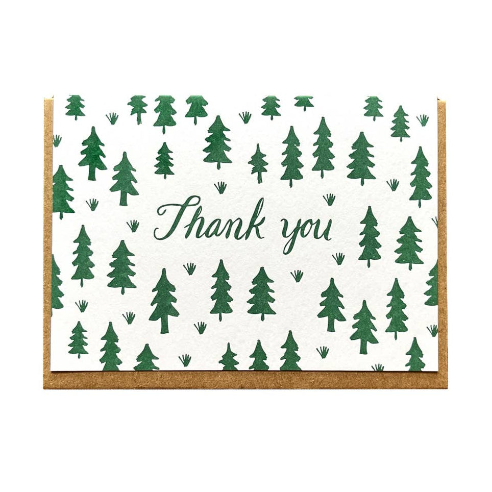 Pine Trees Thank You Card