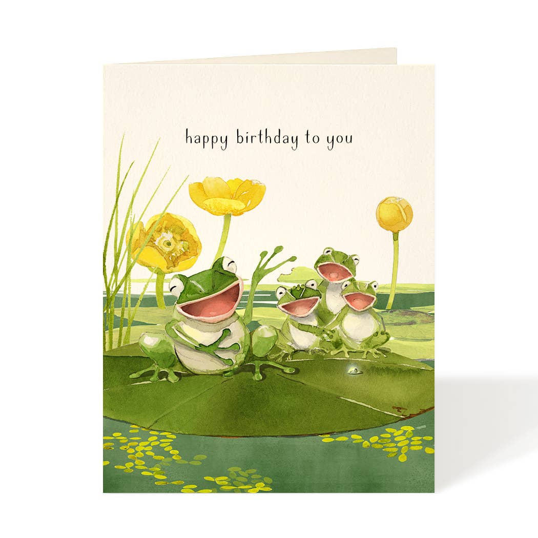 Frogcapella Happy Birthday Frogs Card