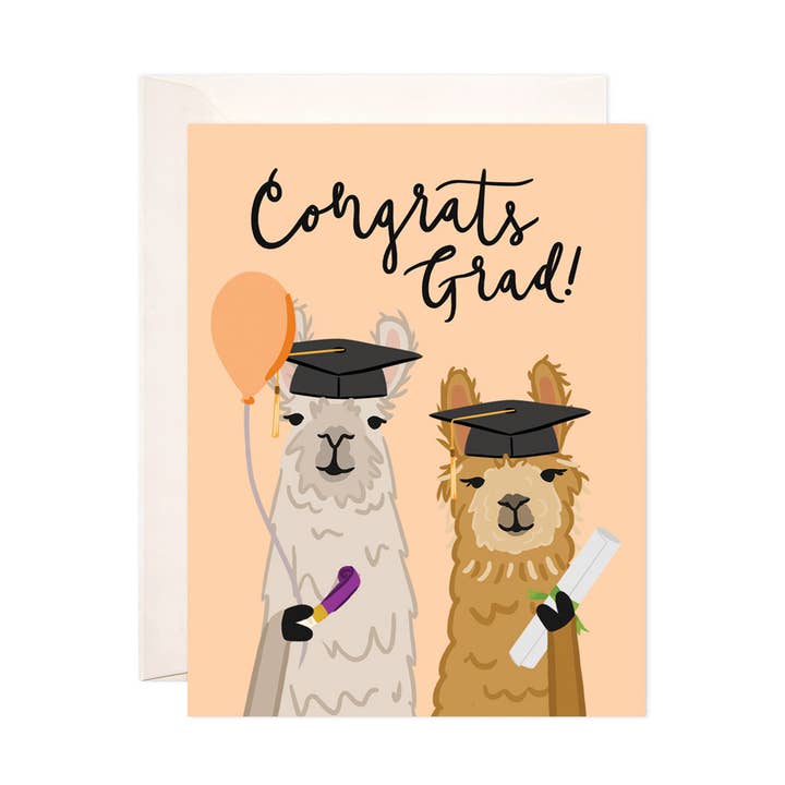 Llama Congrats Grad Card