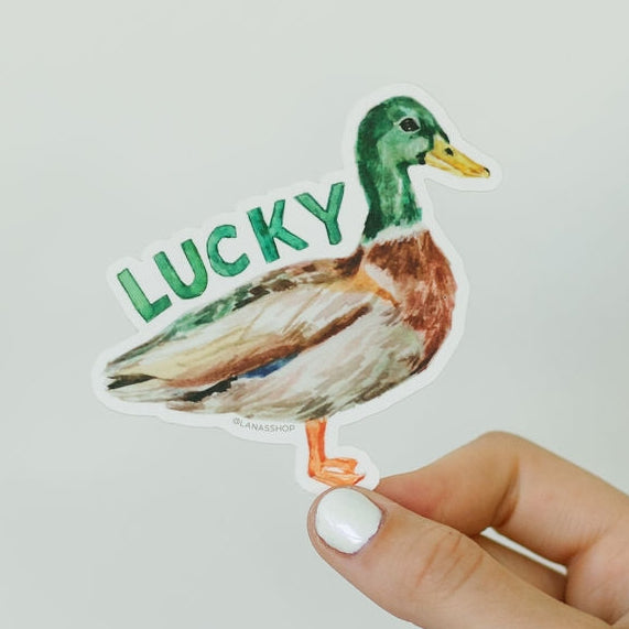 Lucky Duck Sticker