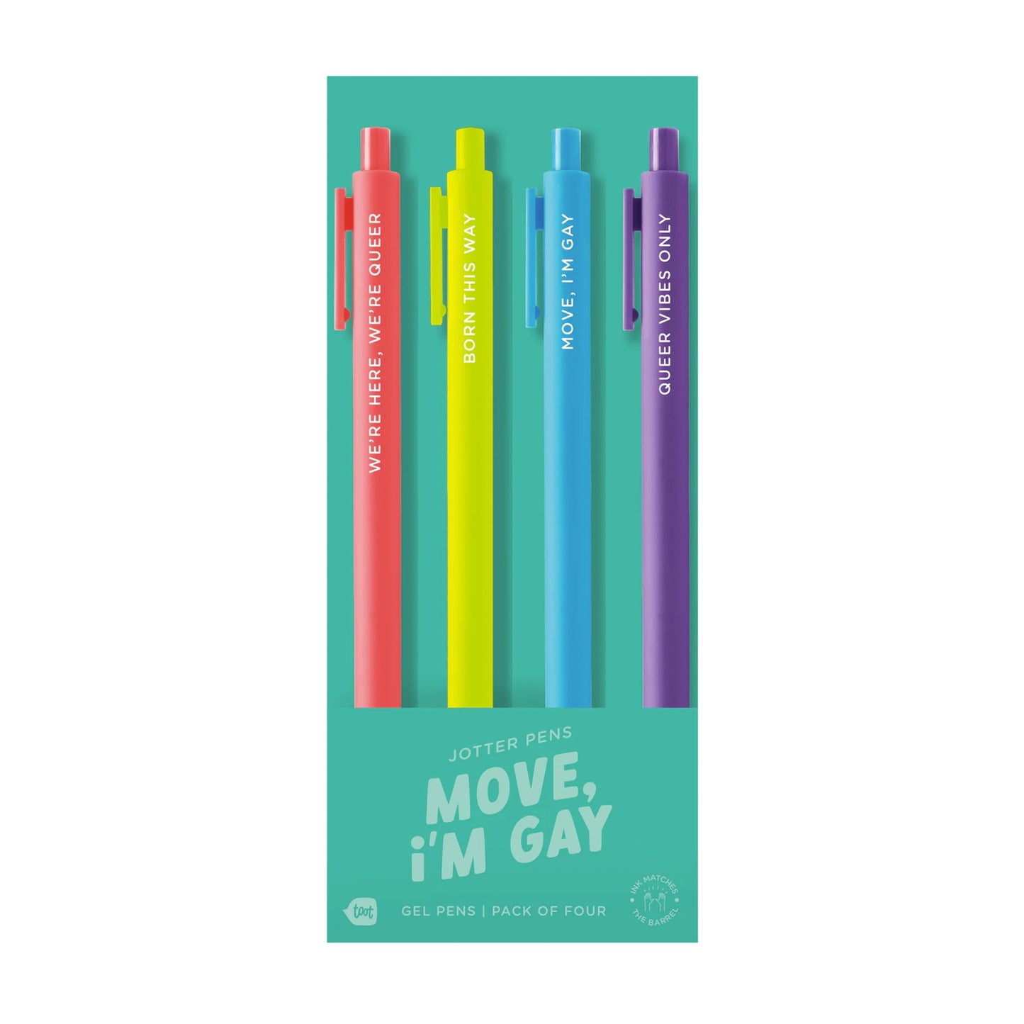 Move Im Gay Jotter Click Pen - 4 pack
