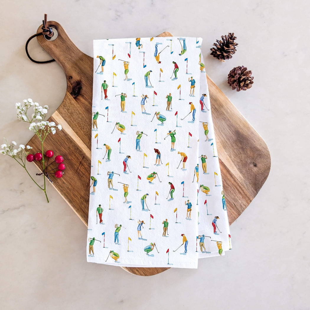 Tiny Golfers Tea Towel