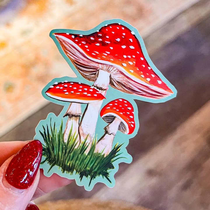 Red Mushrooms Sticker