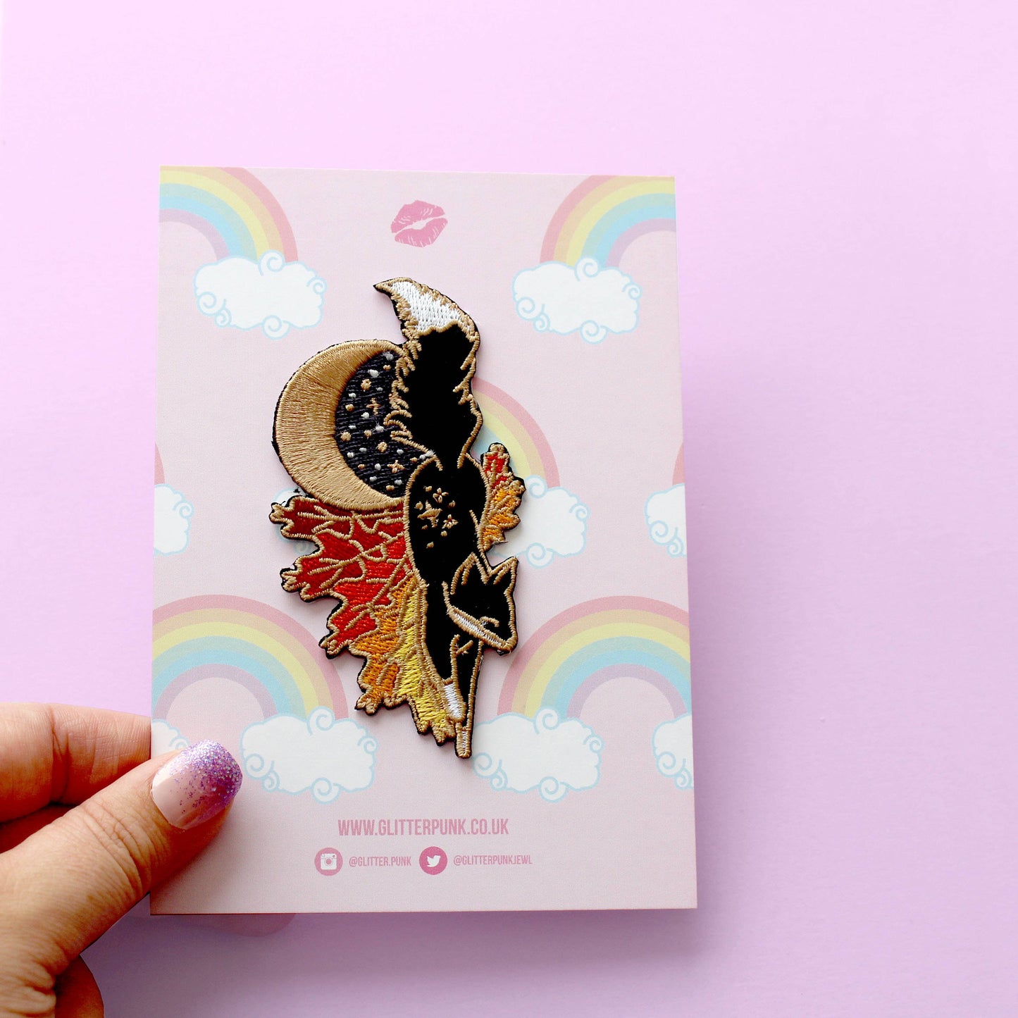 Autumn Fall Fox Embroidered Patch