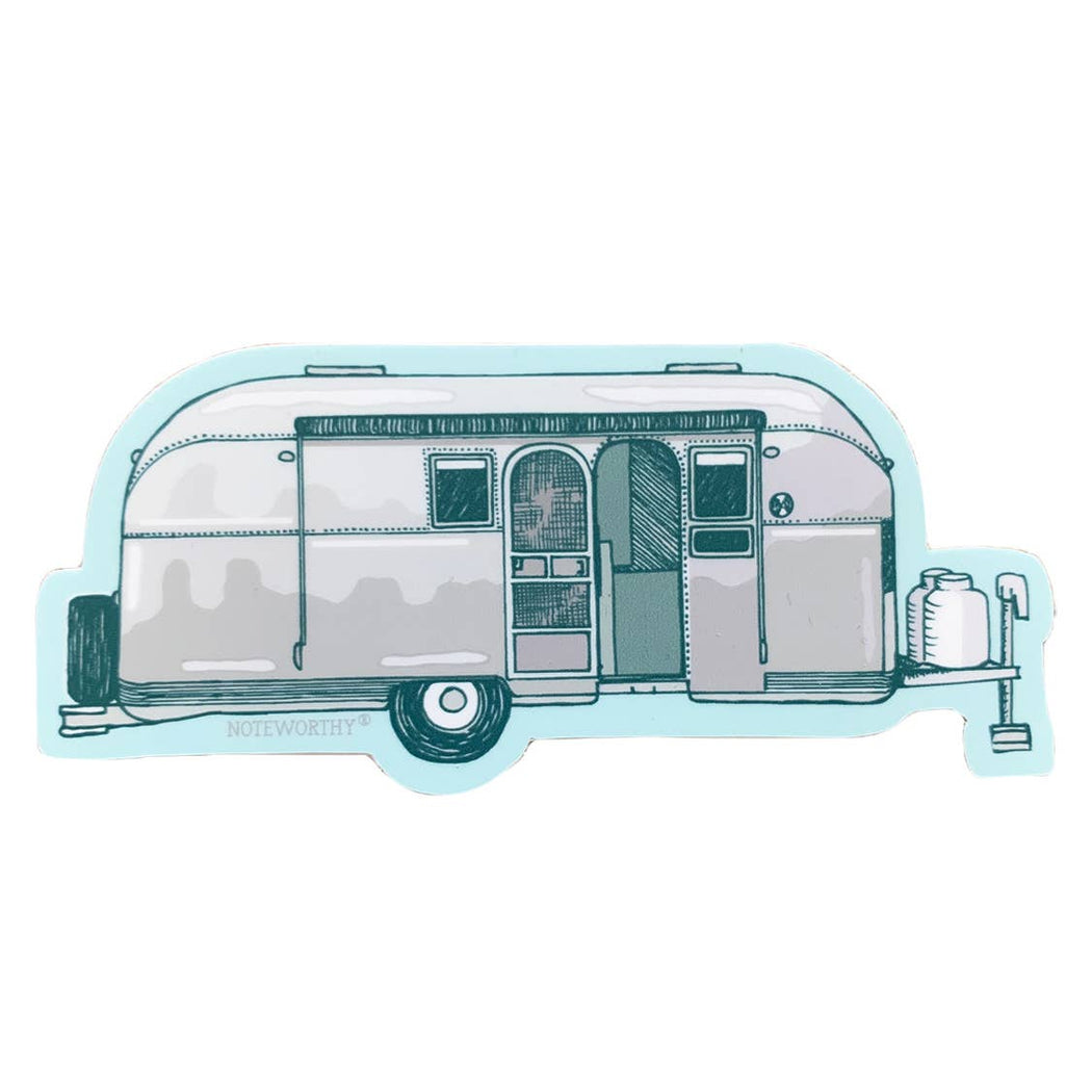 Silver Camper Airstream Vinyl Sticker