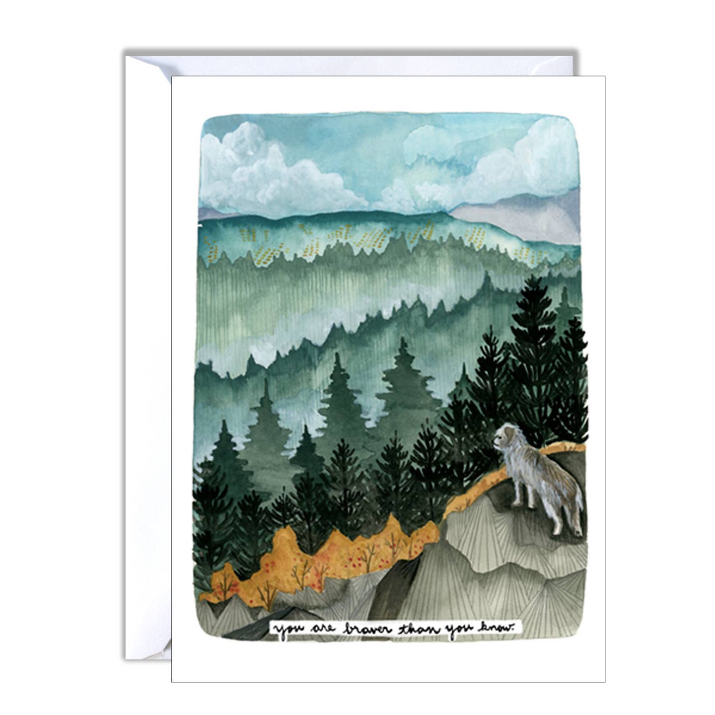 You are Braver Than You Know Dog Card