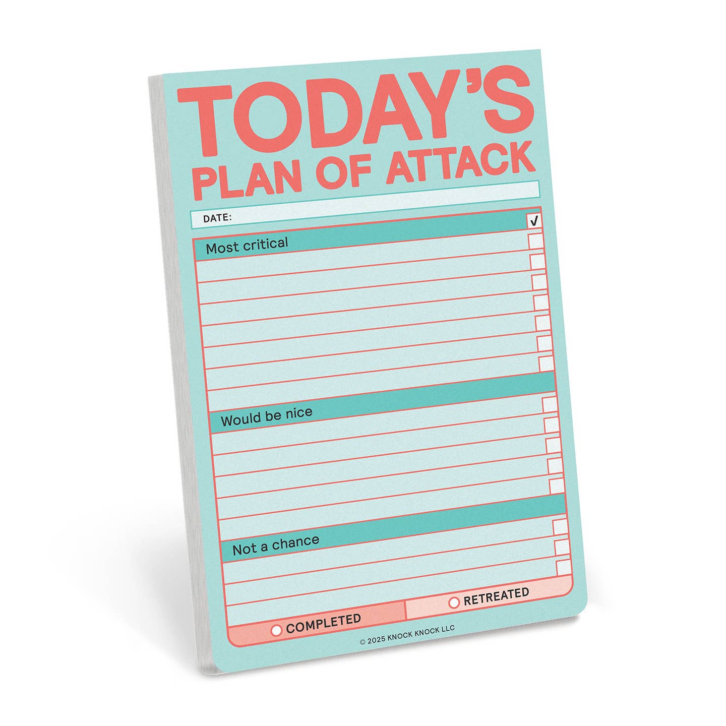 Today's Plan of Attack Sticky Notepad