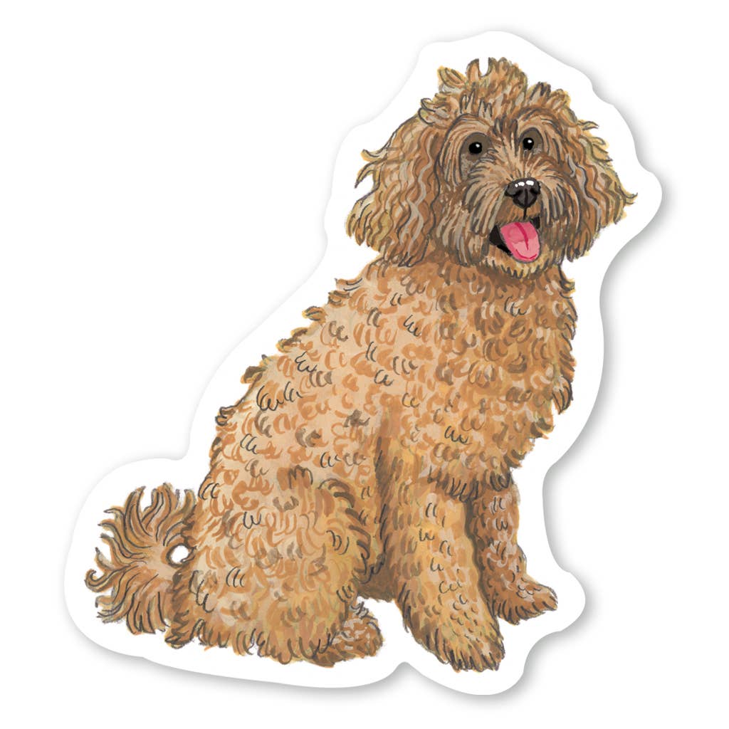 Goldendoodle Dog Vinyl Sticker
