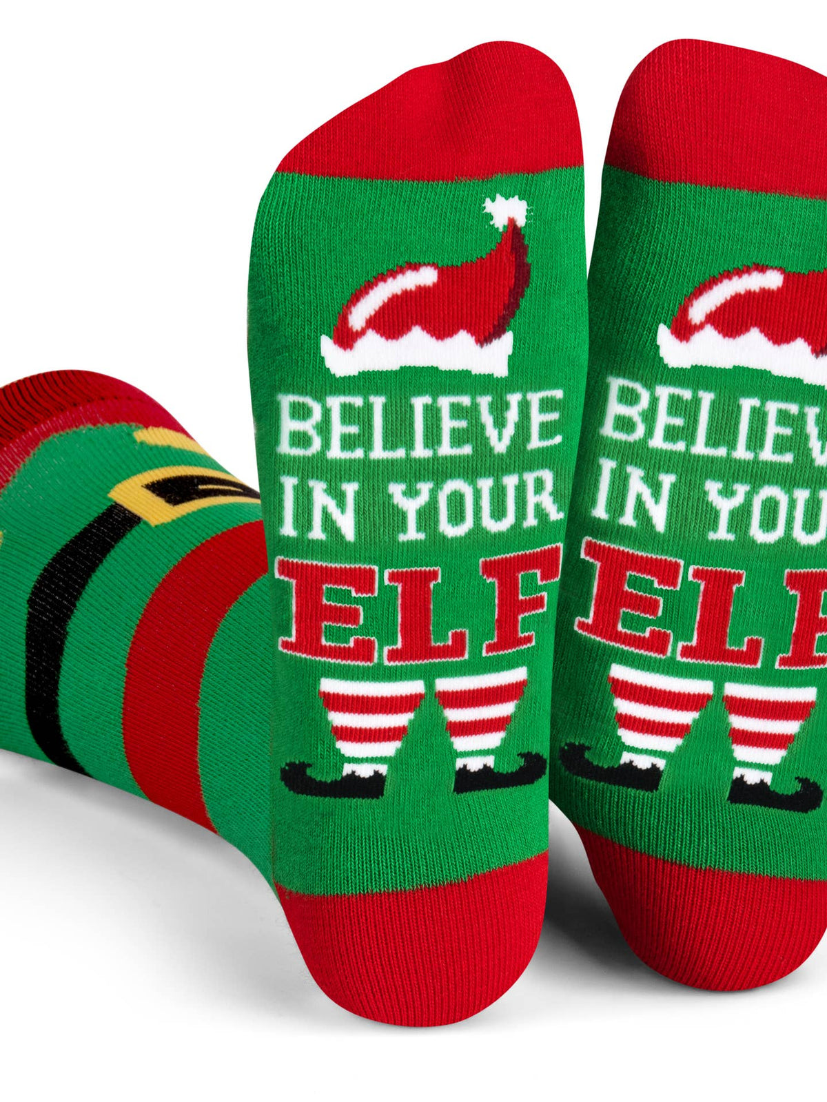 Believe in Your Elf Christmas Socks