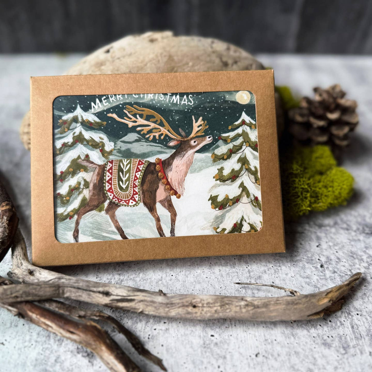 Reindeer Christmas Holiday Cards