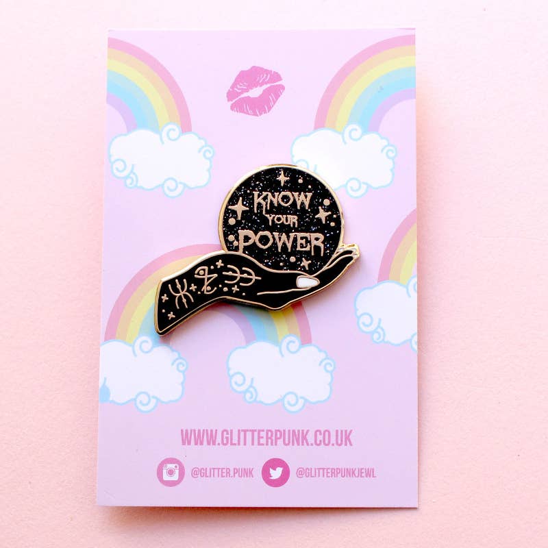 Know Your Power Hand Enamel Pin