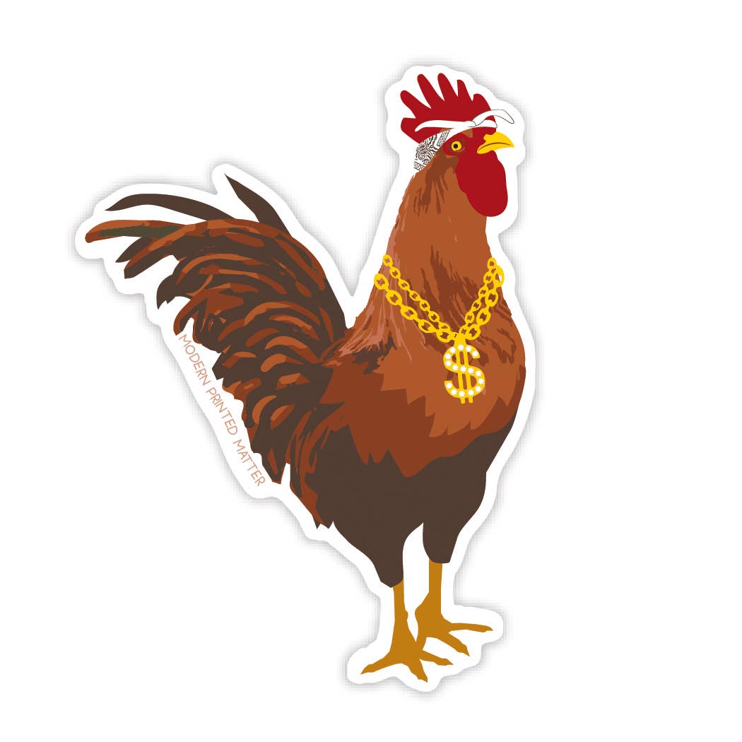 Gangsta Rooster Vinyl Sticker