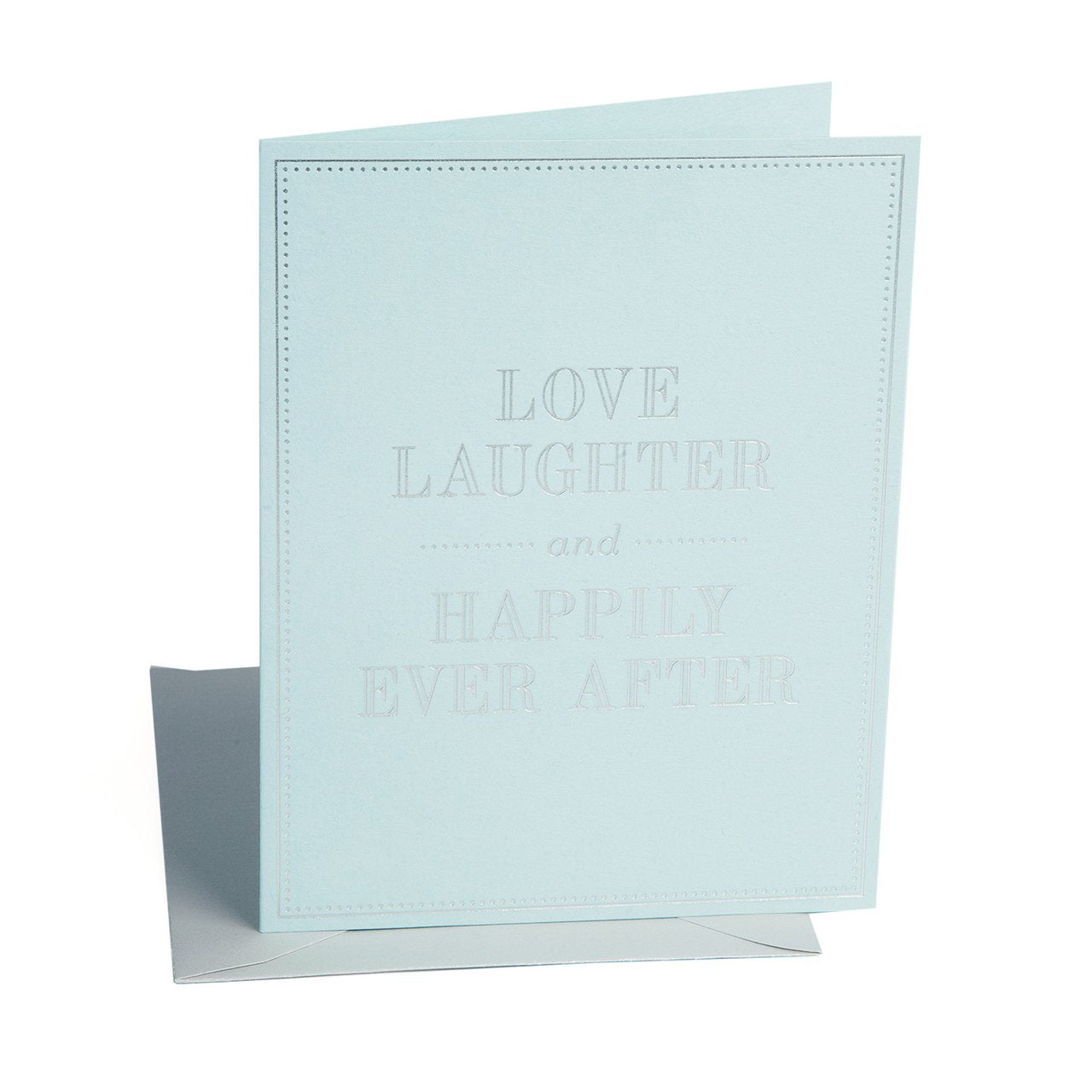 Love Laughter Blue Silver Card