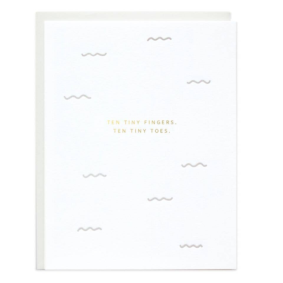 Ten Tiny Fingers and Toes Baby Card
