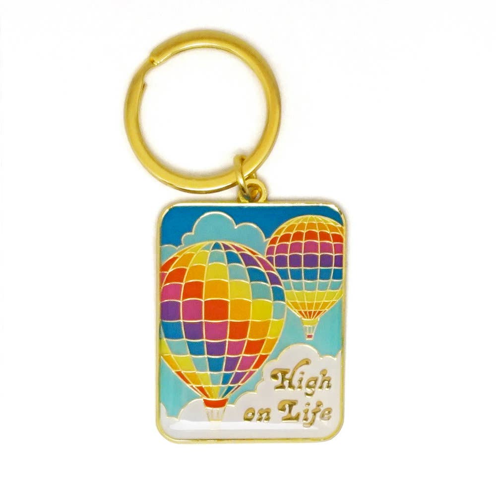 High On Life Hot Air Balloons Keychain
