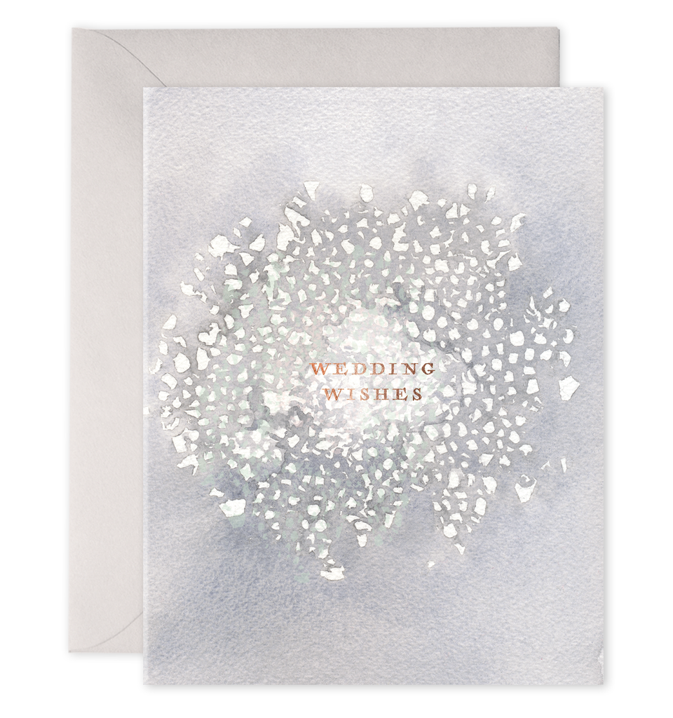 Wedding Wishes Grey Watercolor Card