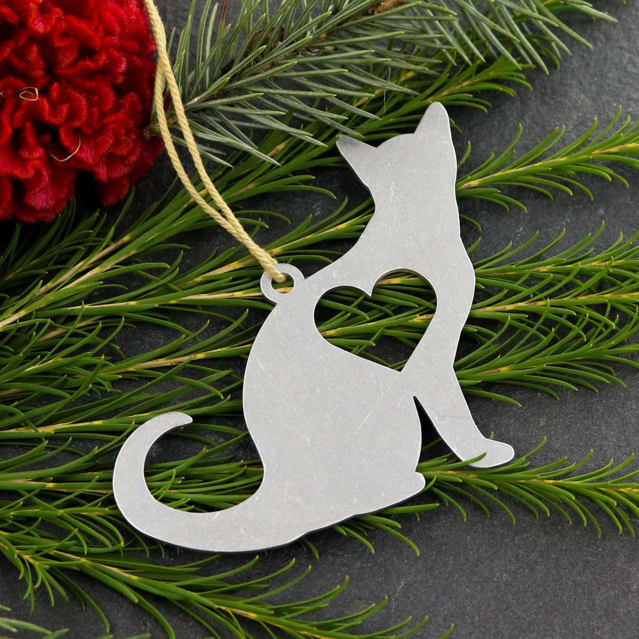 Cat Metal Ornament