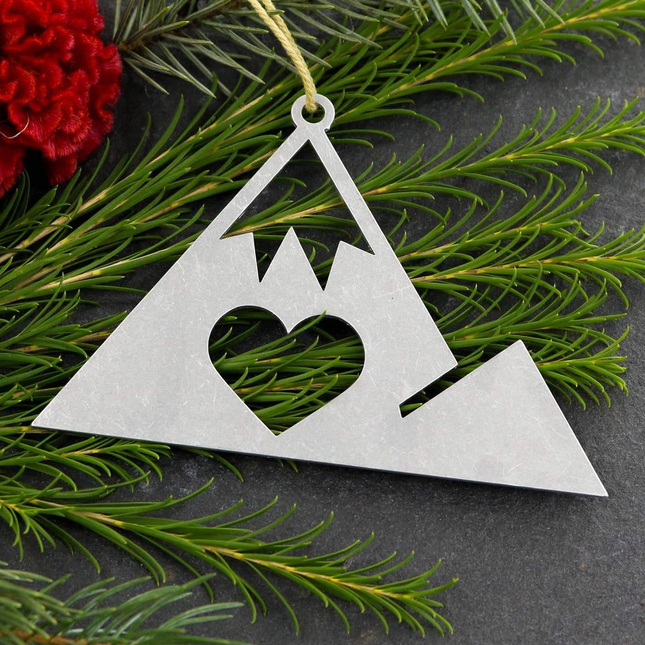 Mountains Metal Ornament