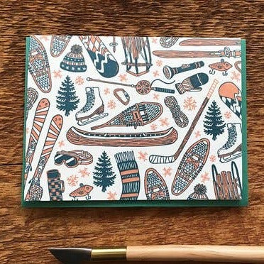 Winter Sports Blank Card