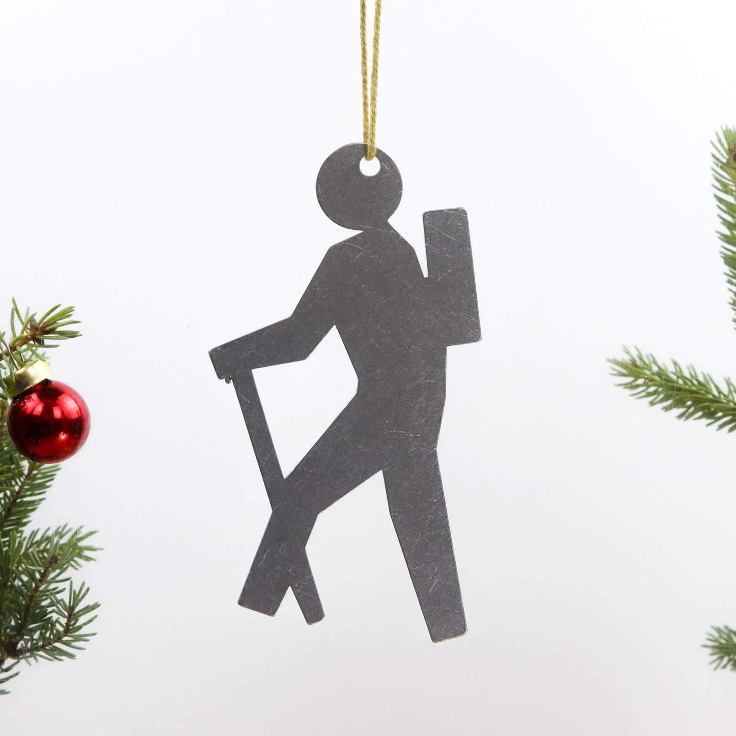 Hiker Outdoor Metal Ornament