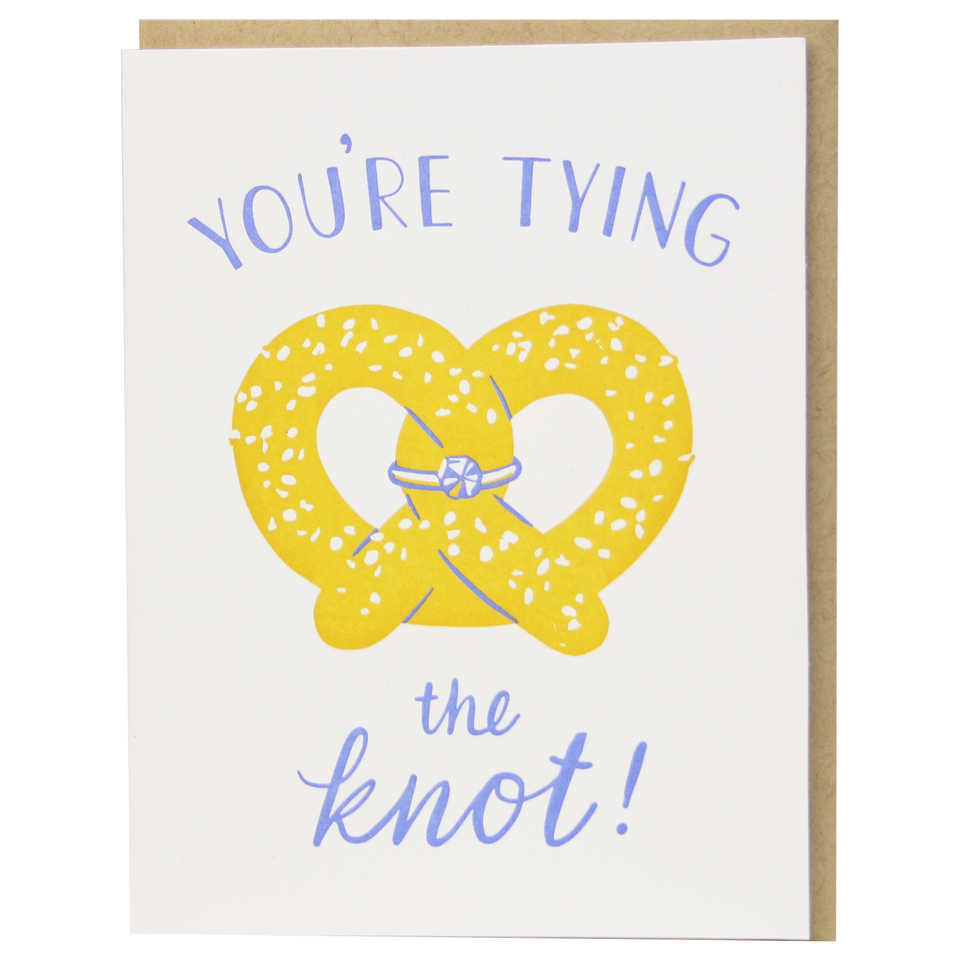 Pretzel Youre Tying the Knot Wedding Card