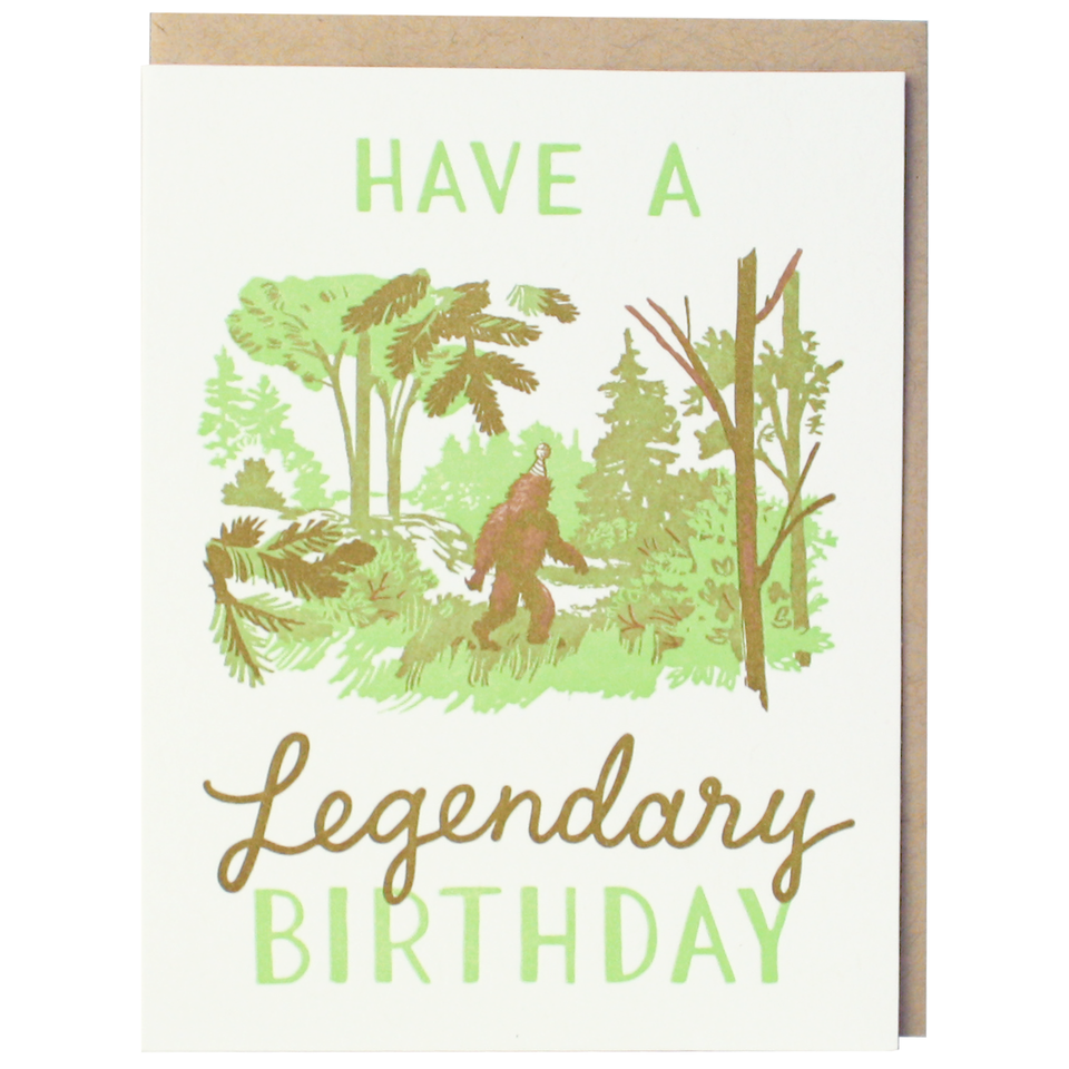 Sasquatch Have a Legendary Birthday Card