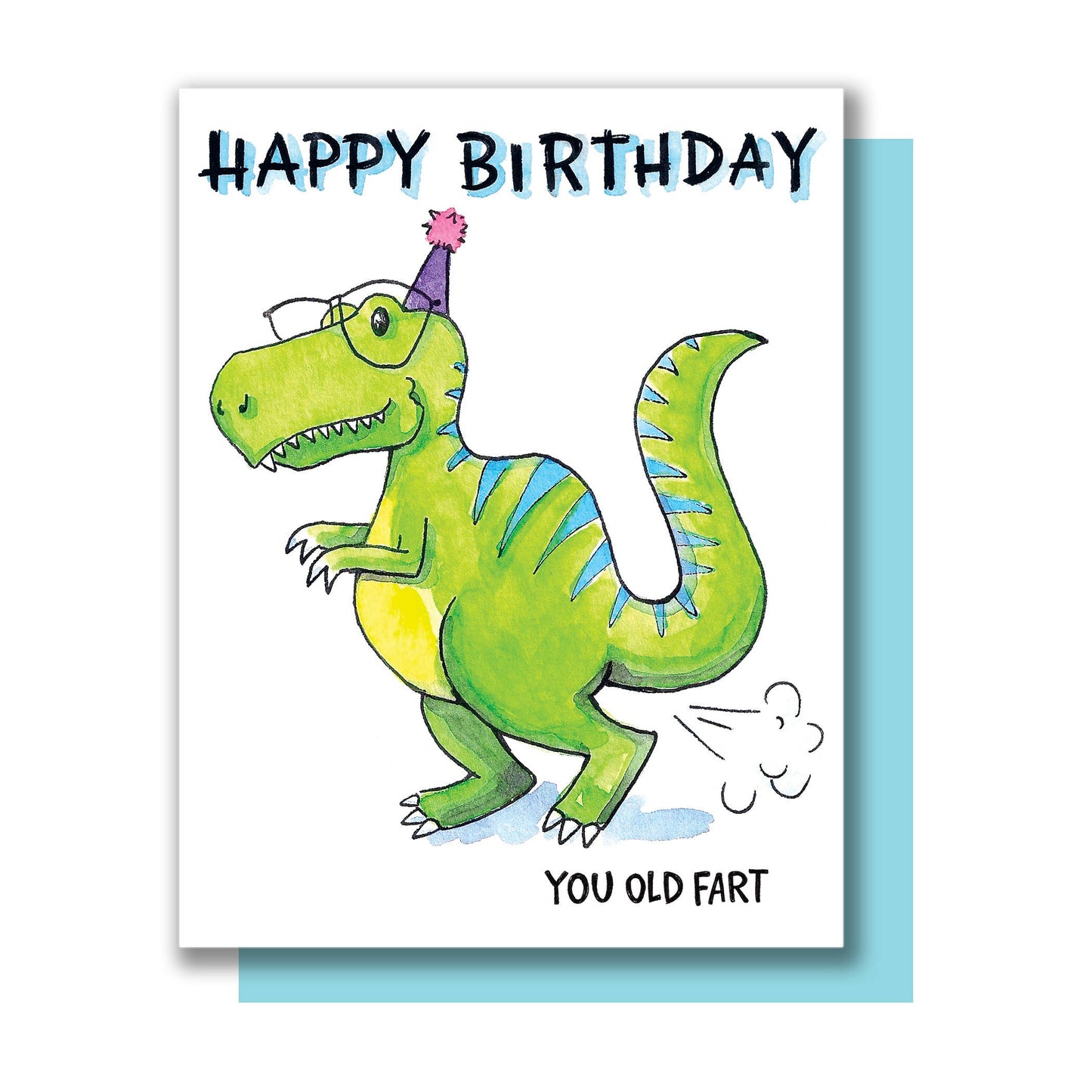 Happy Birthday Old Fart Dino Card