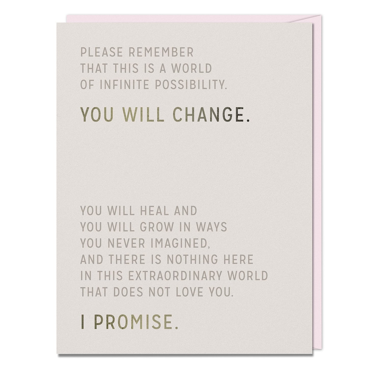 You Will Change I Promise Gilbert Card