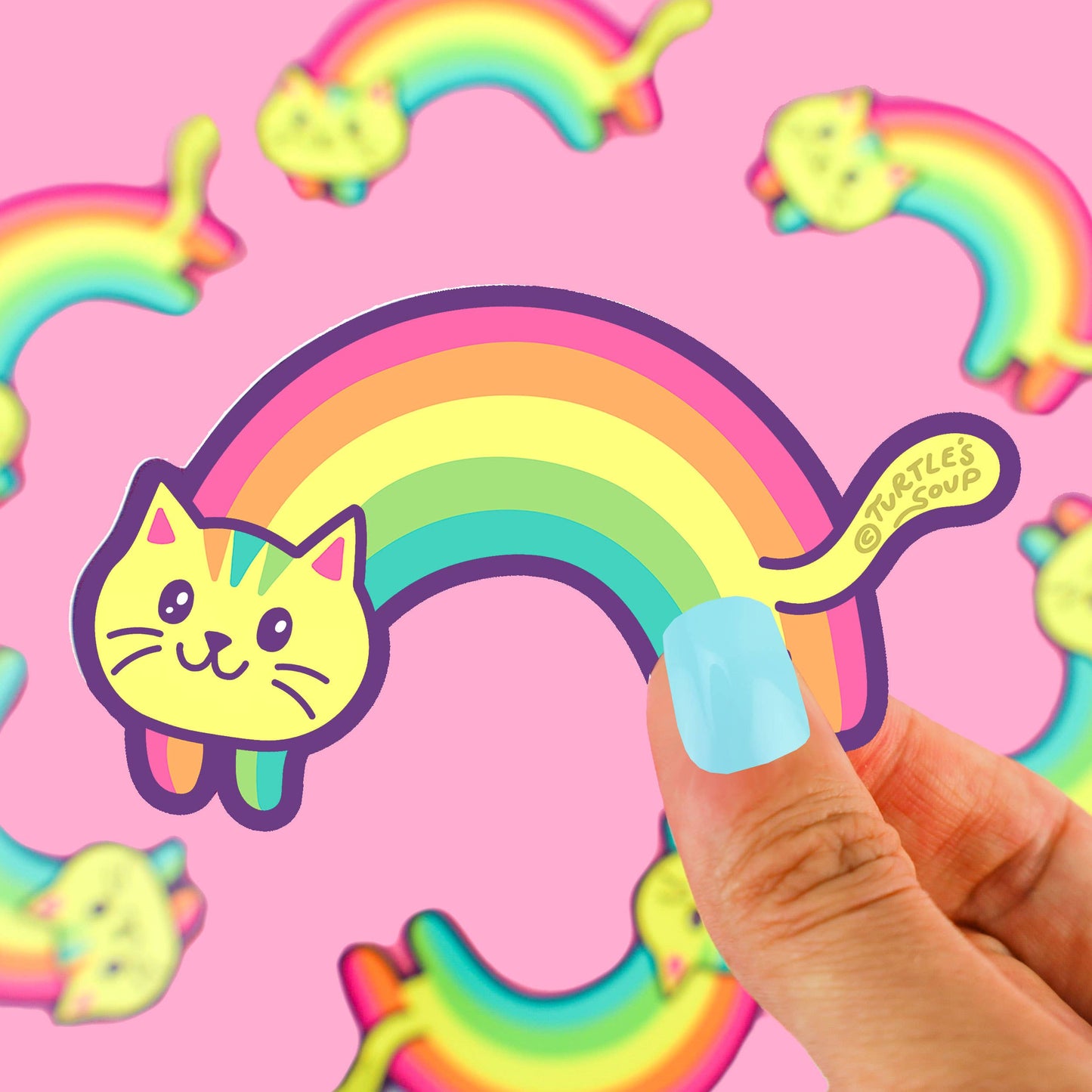 Rainbow Cat Vinyl Sticker