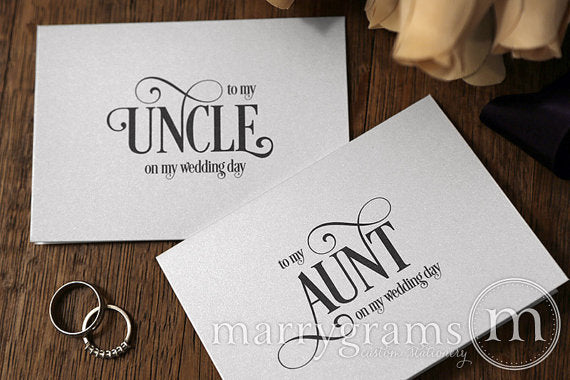 To My Family aunt and uncle Wedding Day Card Enchanting Style