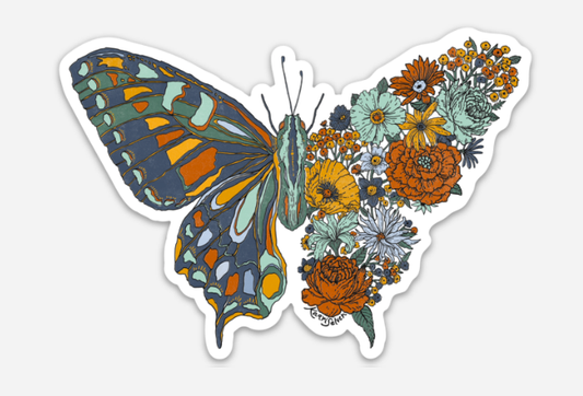 Blooming Butterfly Vinyl Sticker