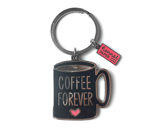 Coffee Forever Mug Enamel Keychain