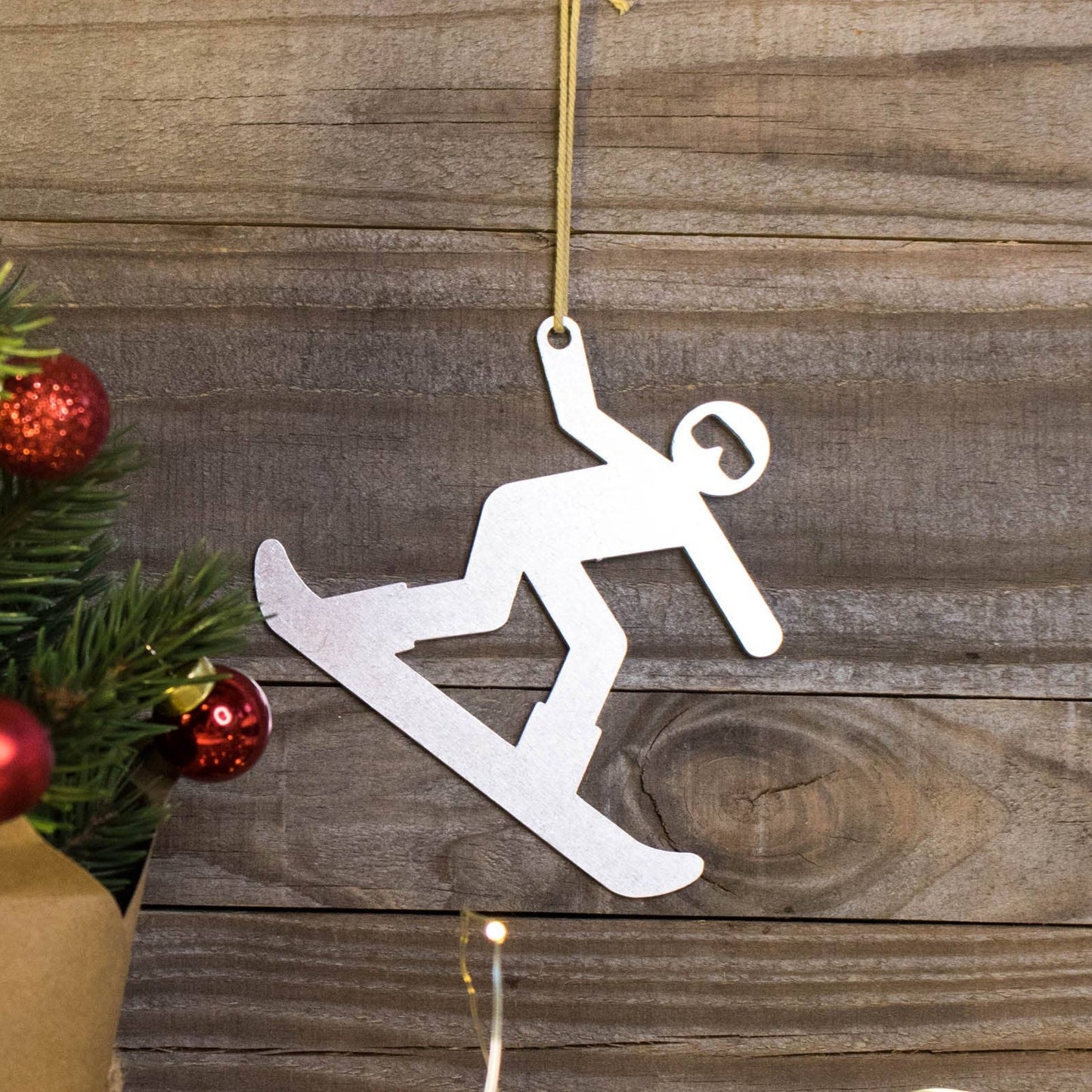 Snowboarder Metal Ornament